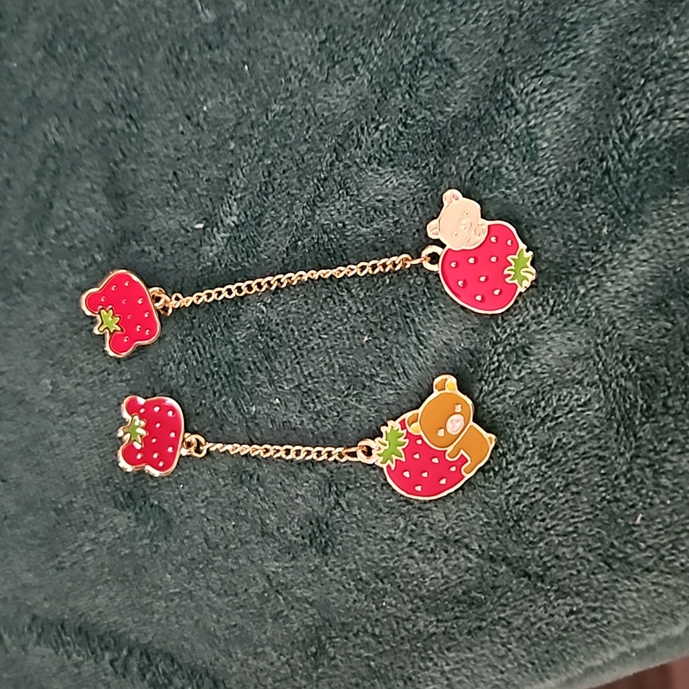 Rilakkuma Strawberry Earrings